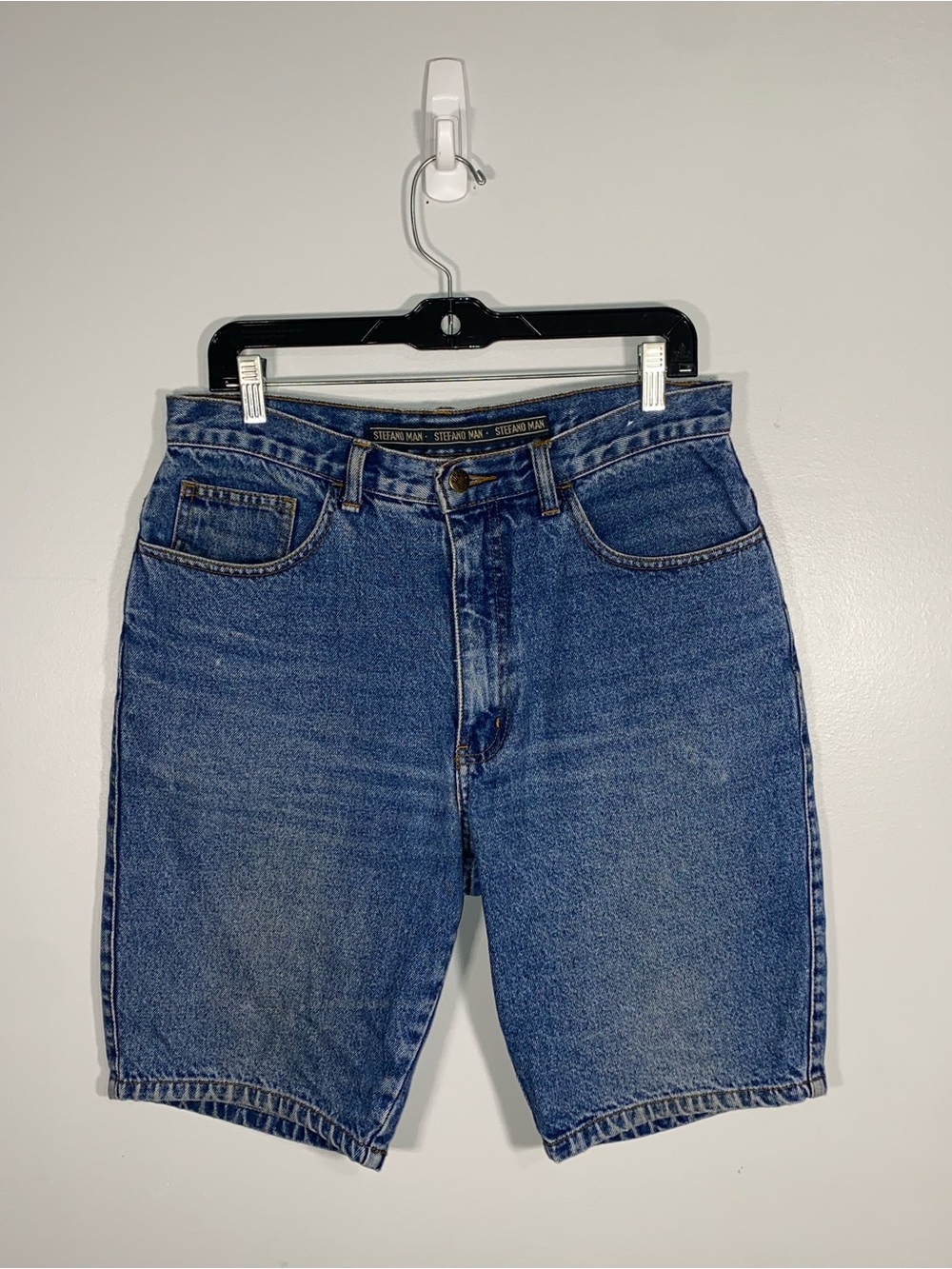 Vintage-Inspired Blue Denim Jean Shorts by